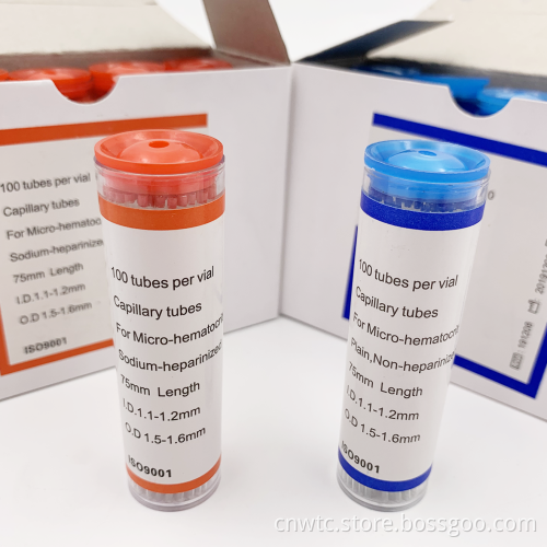 Medical Supplies: Hospital-grade Blood Collection Tubes with Heparin Caps